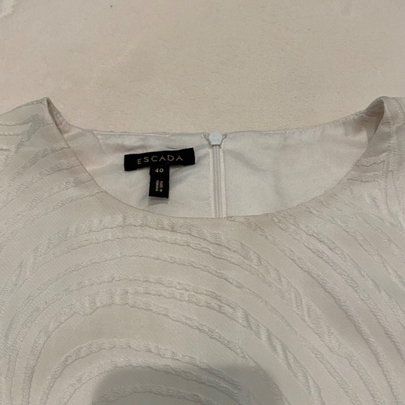 Escada Colorblock Pattern Midi Length Dress, Blue/White 16571 - Picture 12 of 13